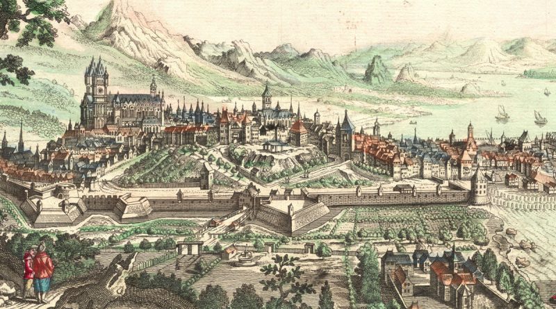 Vue Perspective de La de Geneve 18th Century Print (Sold) Village Antiques