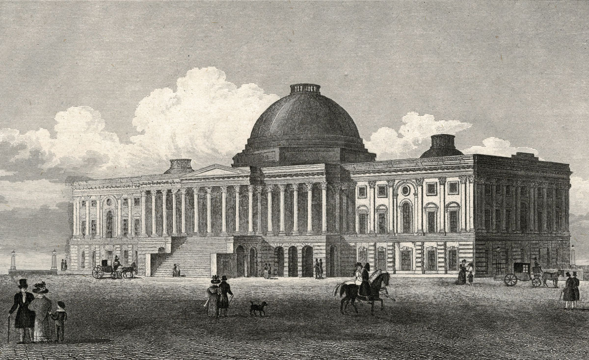 The Capital Building in Washington with its Original Dome - 1851 ...